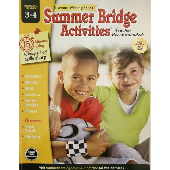 Summer Bridge Activities for Grades 3 - 4 (Teacher Recommended)  BRAND NEW - Picture 1 of 3